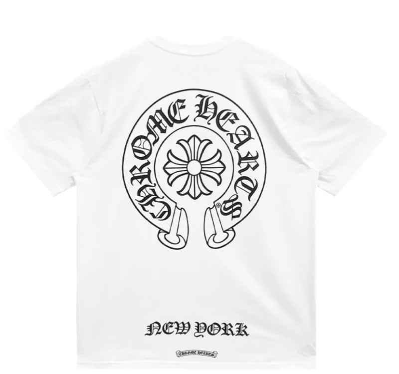 Chrome Hearts New York Horseshoe Logo T Shirt White