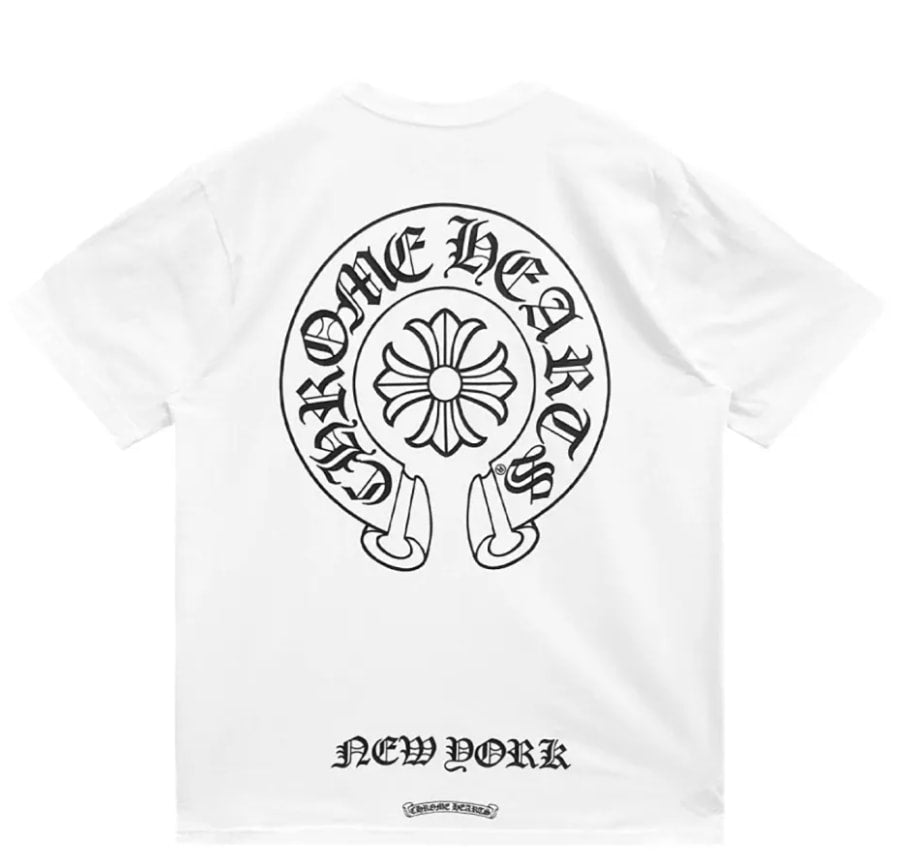 Chrome Hearts New York Horseshoe Logo T Shirt White
