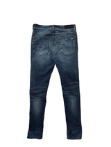AMIRI Stonewashed Distressed Slim Cut Jeans Deep Classic Blue