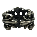 Chrome Hearts Diamond Floral Ring Silver