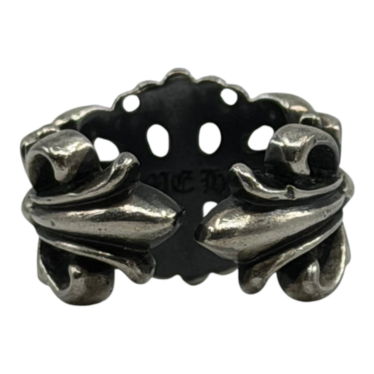 Chrome Hearts Diamond Floral Ring Silver