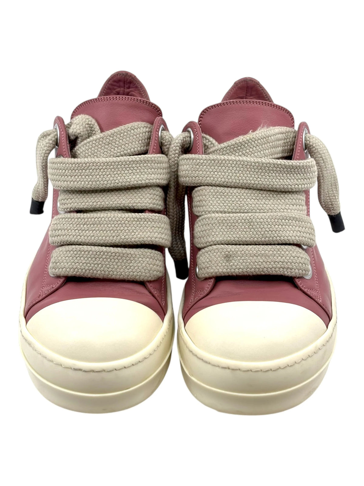 Rick Owens Jumbo Lace Leather Low Sneakers "Thulian"