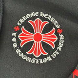Chrome Hearts Made In Hollywood Plus Cross Zip Up Hoodie Black Red
