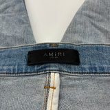 AMIRI Varsity Eagle Logo-Patch Jeans Blue