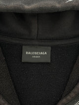 Balenciaga Skater Zip-Up Hoodie Black