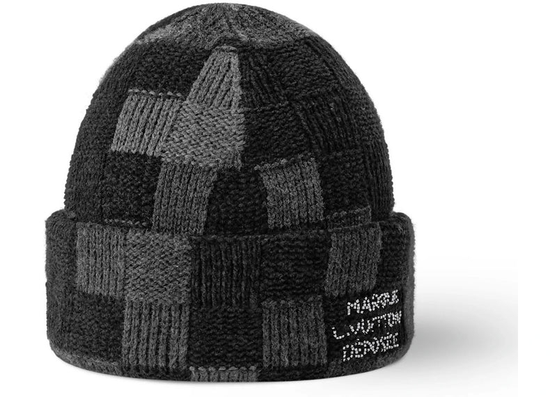 Louis Vuitton LV Crush Damoflage Beanie Black Damoflage