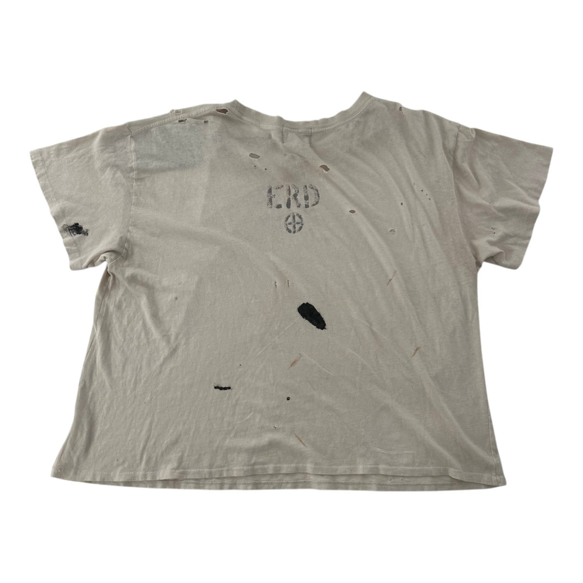 ERD Teenage Snuff Film Distressed Tee Cream