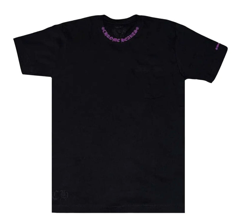 Chrome Hearts Neck Letters Tee Purple Black