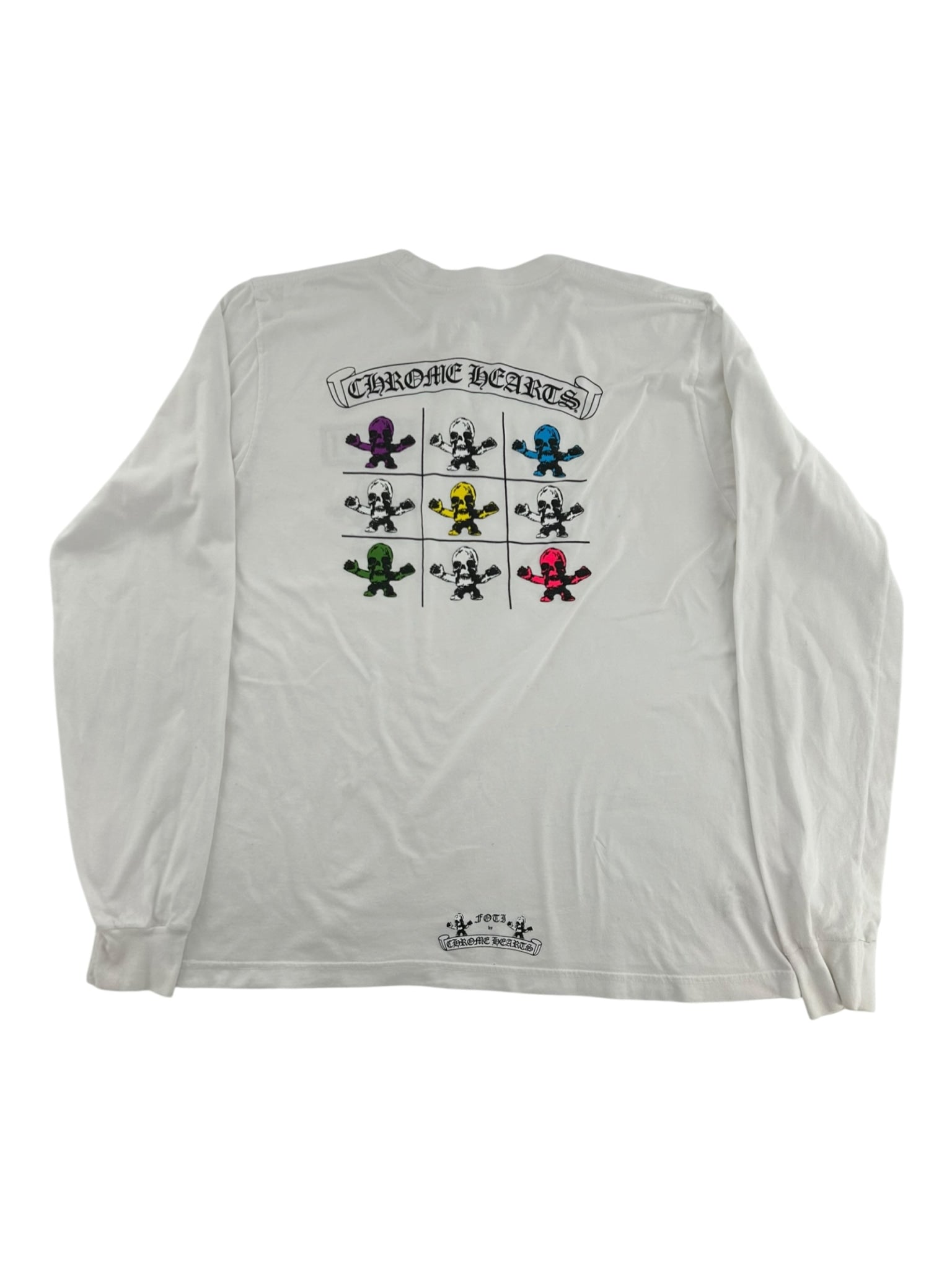 Chrome Hearts Multi Rainbow Foti Teeter Harris White Long Sleeve Tee