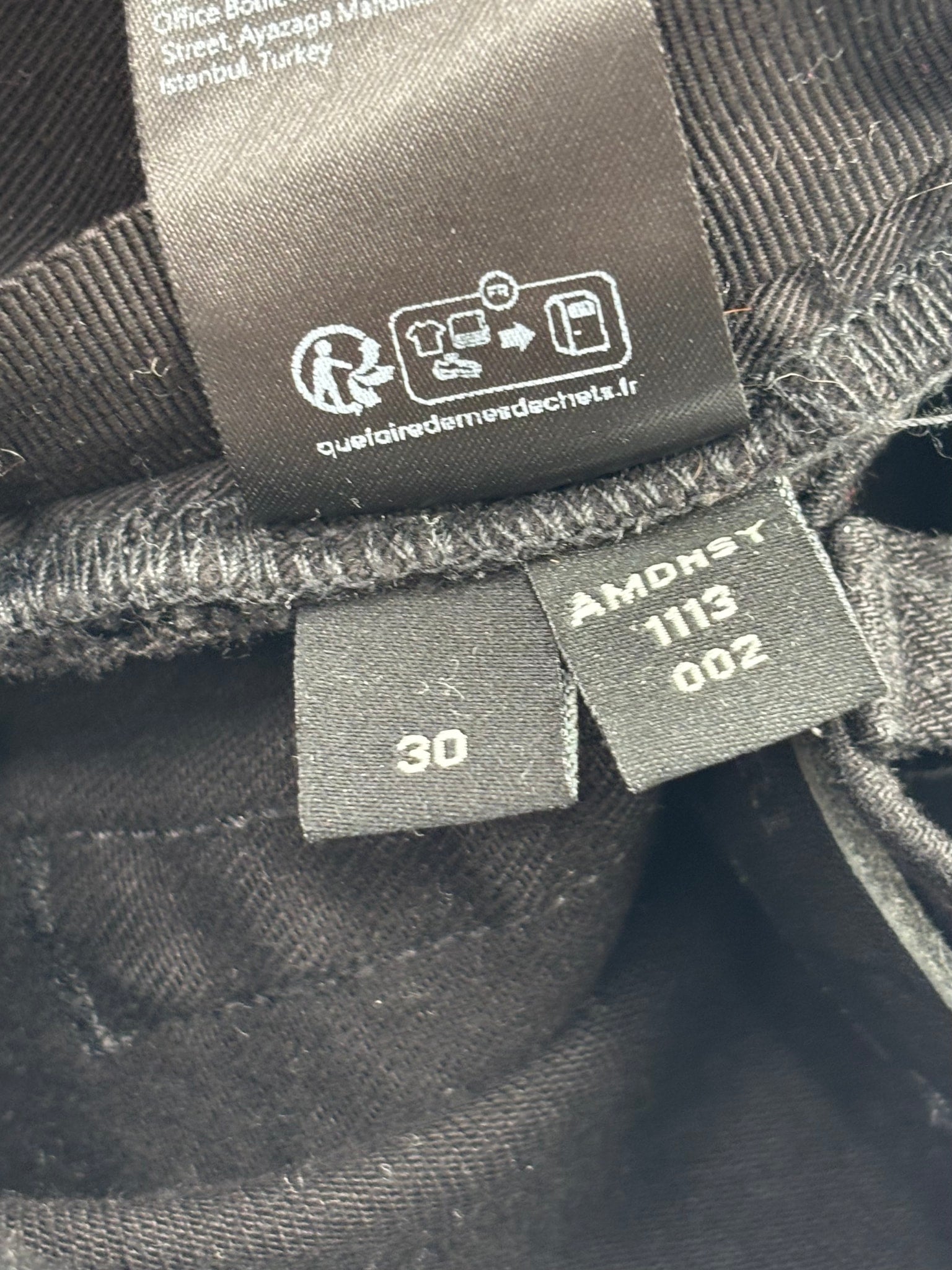Amiri Mx1 Waxed Ribbed Denim Black