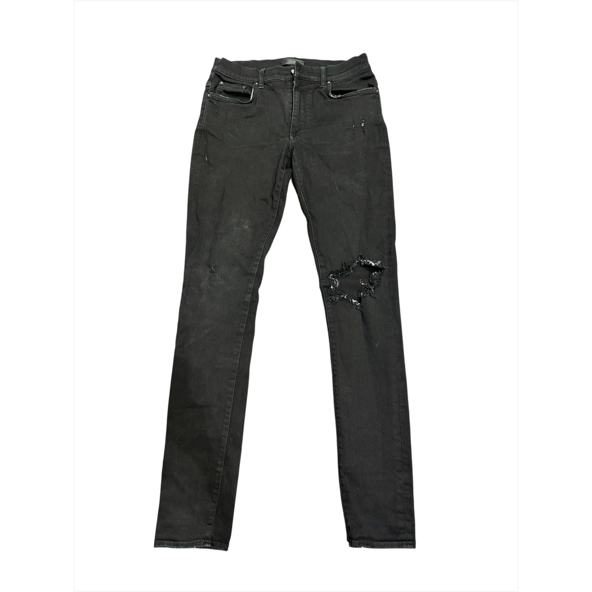 Amiri Distressed Skinny Jean "Black" - Lightly Worn