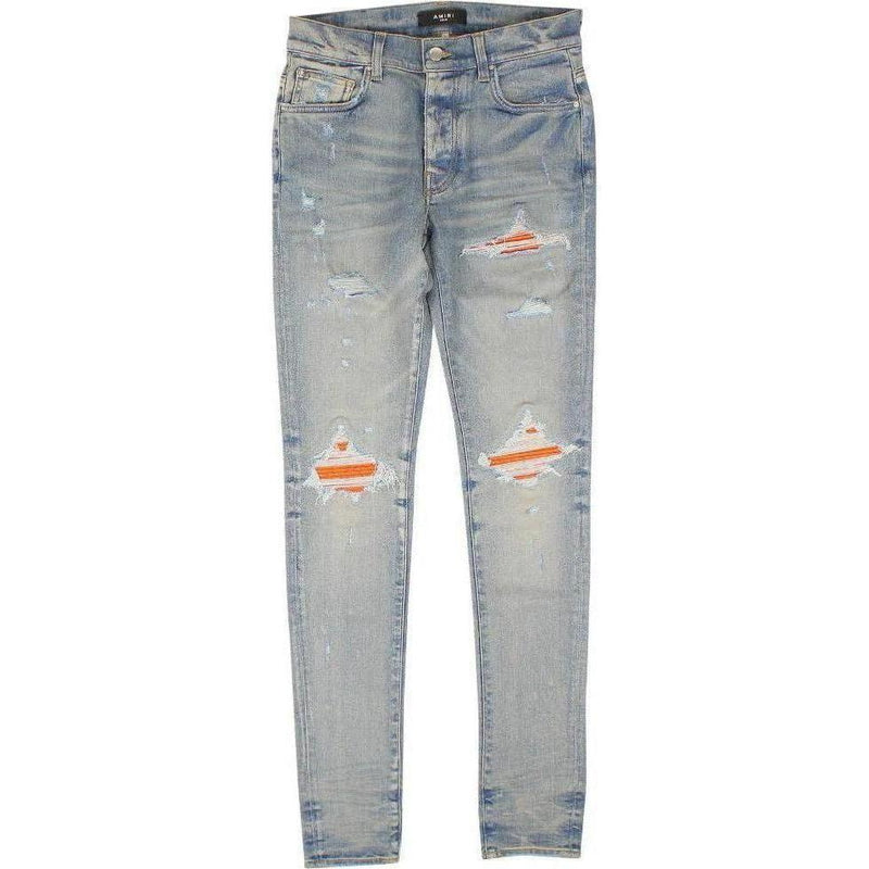 Amiri MX1 Cracked Paint Jean "Clay Indigo" - Lightly Worn