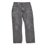 Carhartt Distressed Double Knee Carpenter Pants Grey