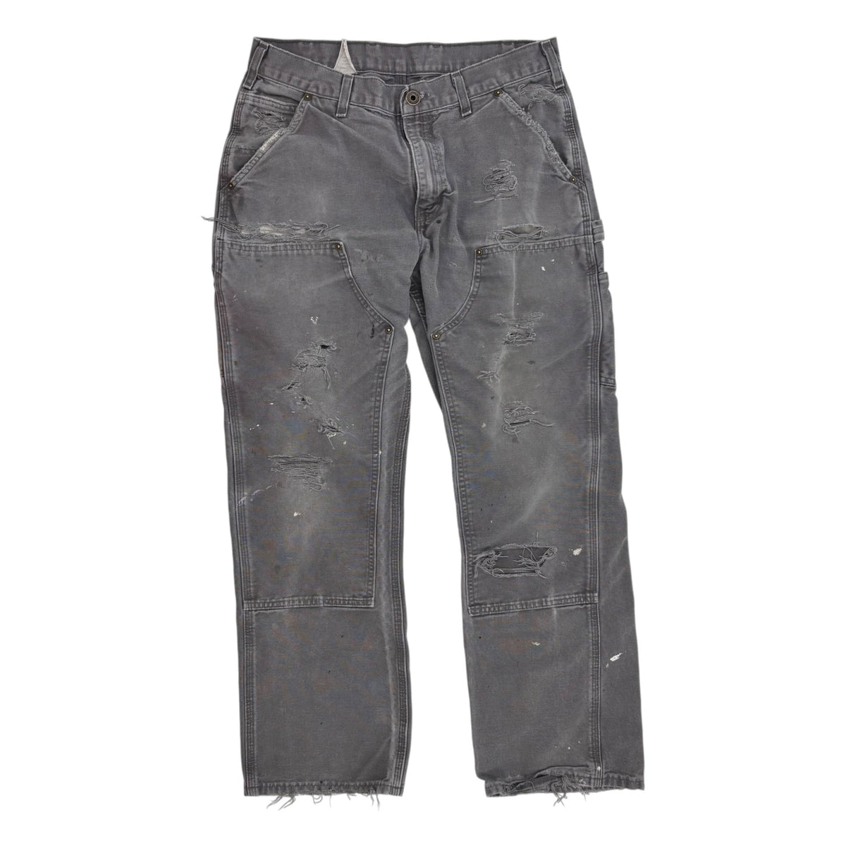 Carhartt Distressed Double Knee Carpenter Pants Grey