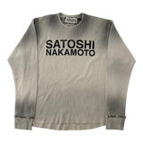 Satoshi Nakamoto Logo Studded Thermal Dirty White