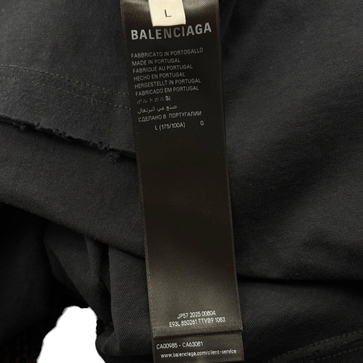 Balenciaga Main Character Tee Faded Black