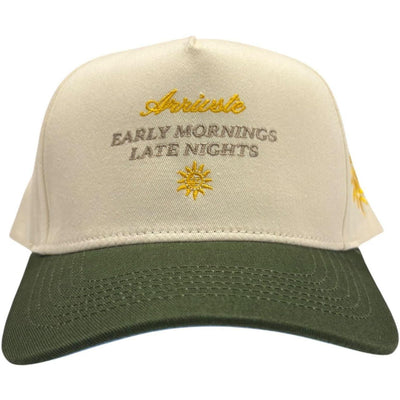 Arriviste The Early Late Snapback Dark Green & Creme