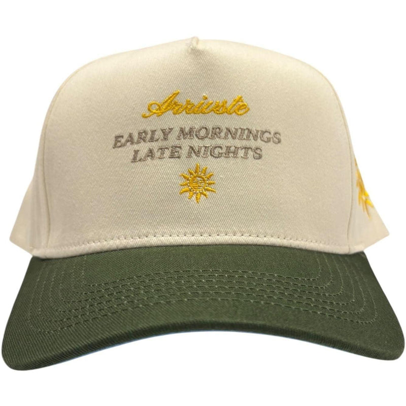 Arriviste The Early Late Snapback Dark Green & Creme