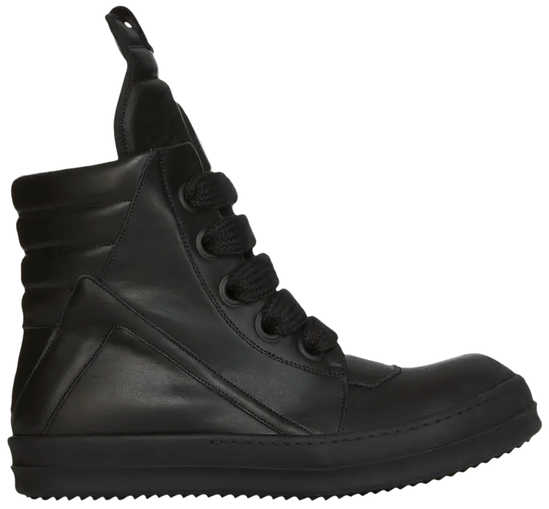 Rick Owens Lido Jumbo Laced Geobasket High Black