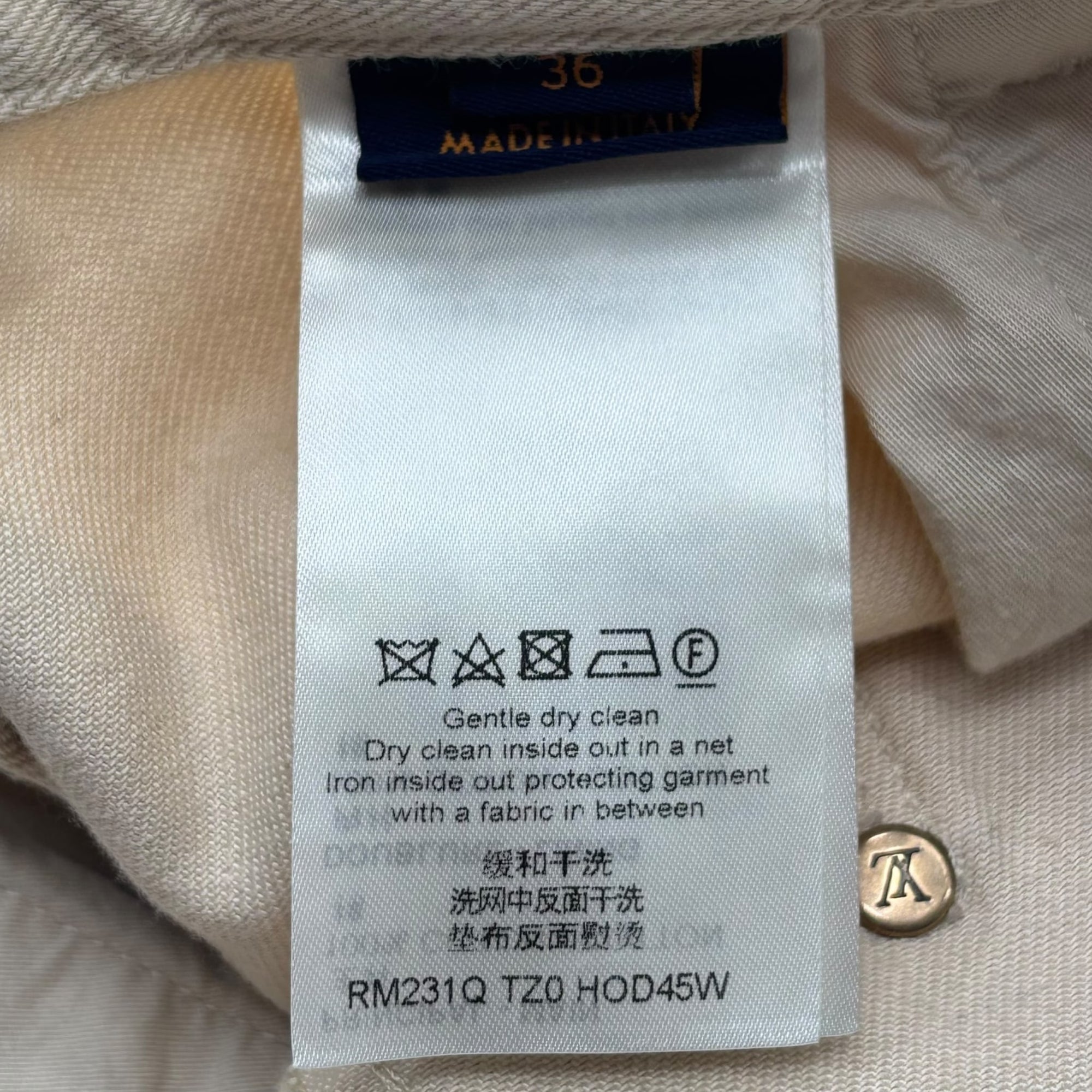 Louis Vuitton Cream Monogram Double Knee Pant