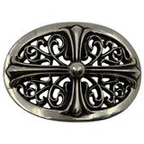 Chrome Hearts Oval Cross Buckle Silver