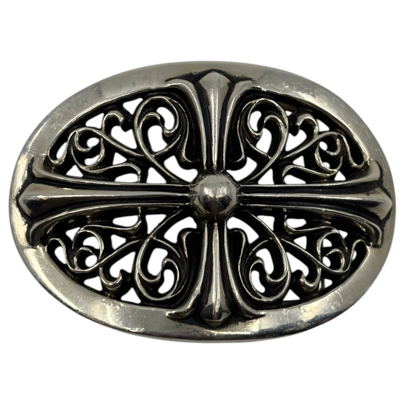 Chrome Hearts Oval Cross Buckle Silver