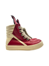 Rick Owens Geobasket Jumbo Lace High Carnelian Milk No Insole