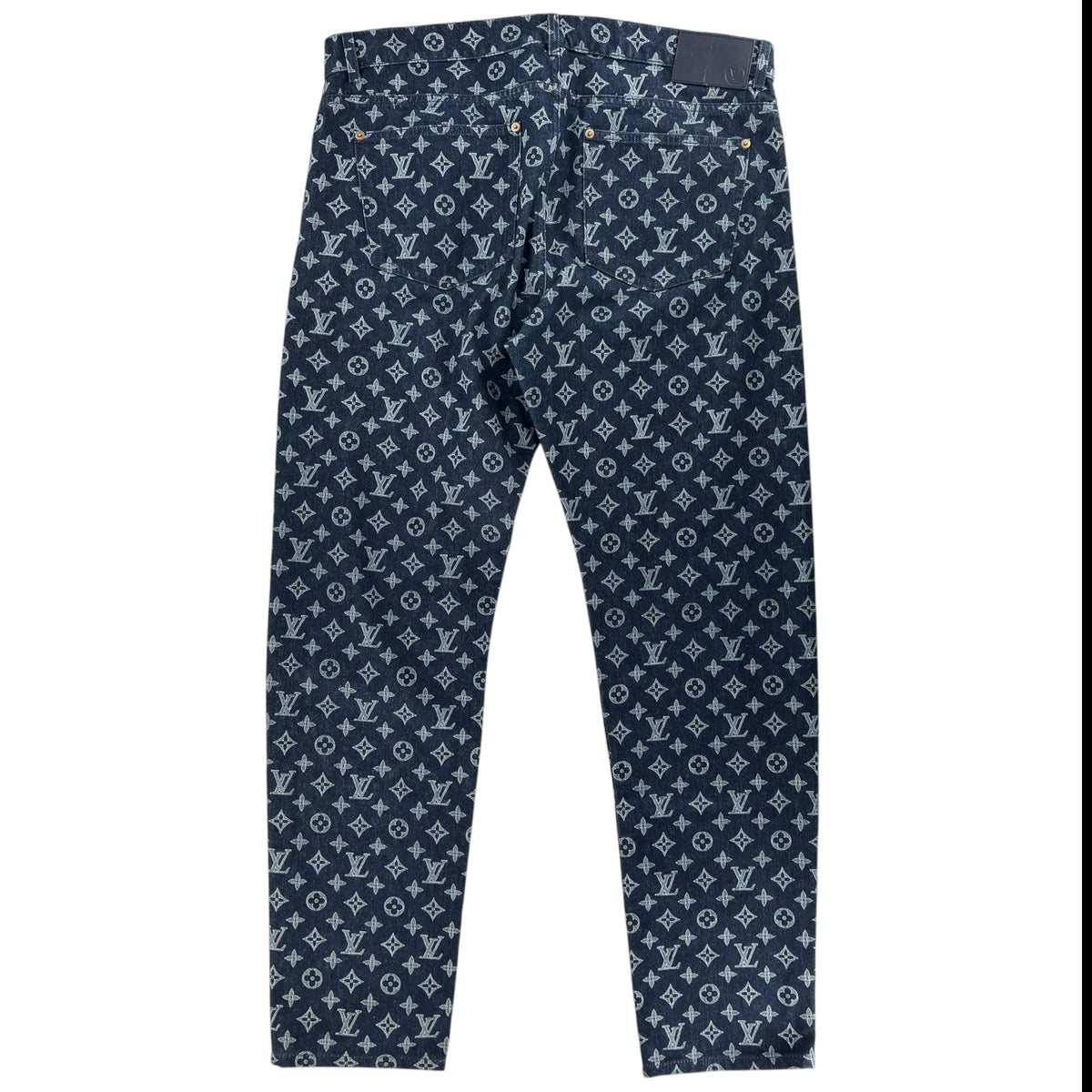 Louis Vuitton Kim Jones Monogram Denim Jeans Blue