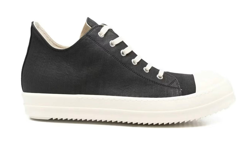 Rick Owens DRKSHDW Low Sneaks Dark Black Denim Milk
