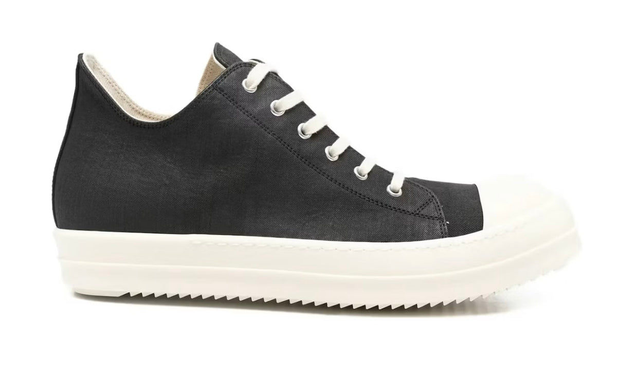 Rick Owens DRKSHDW Low Sneaks Dark Black Denim Milk