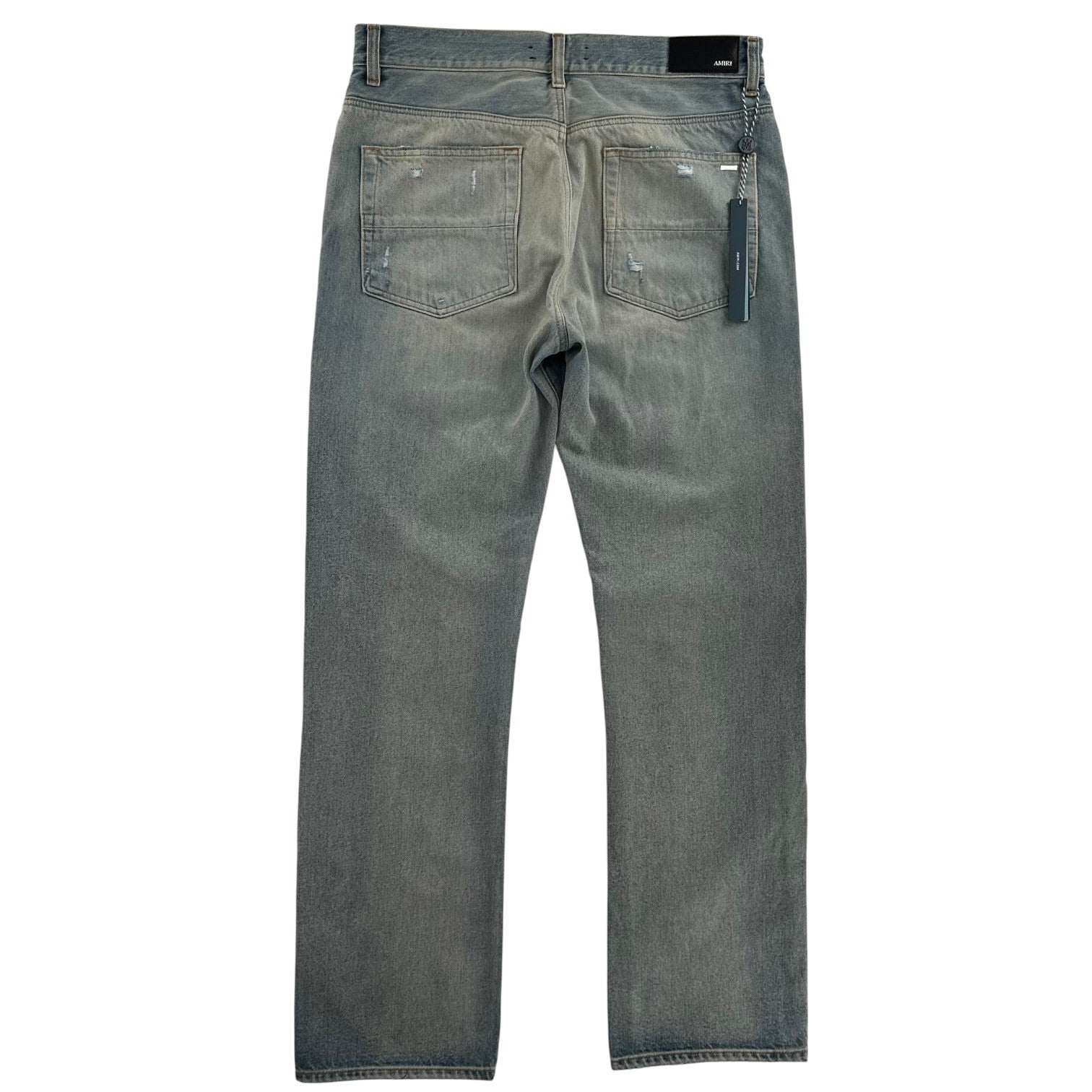 AMIRI Suede Straight Mx1 Jeans Antique Indigo