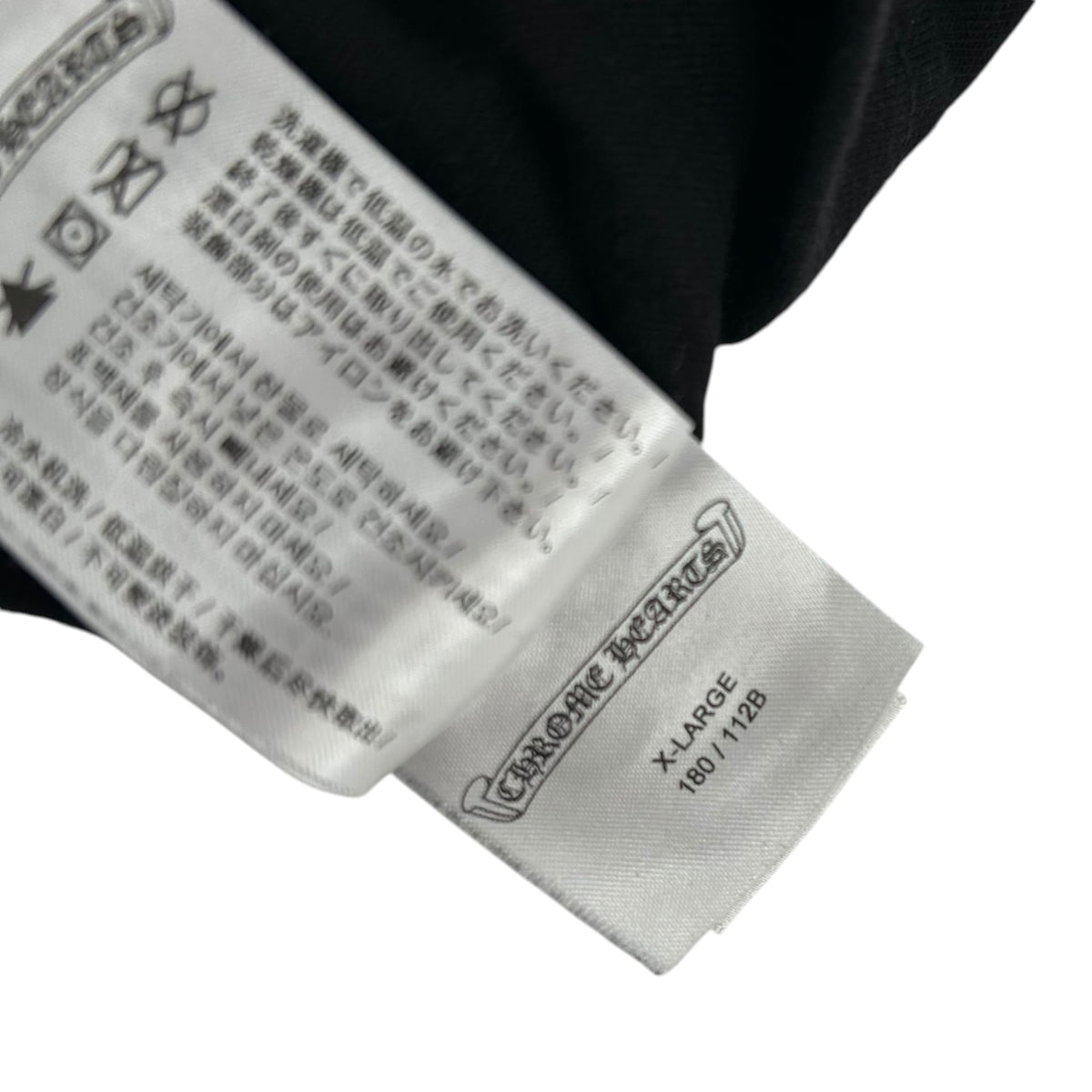 Chrome Hearts Black Neck Logo Longsleeve T-Shirt