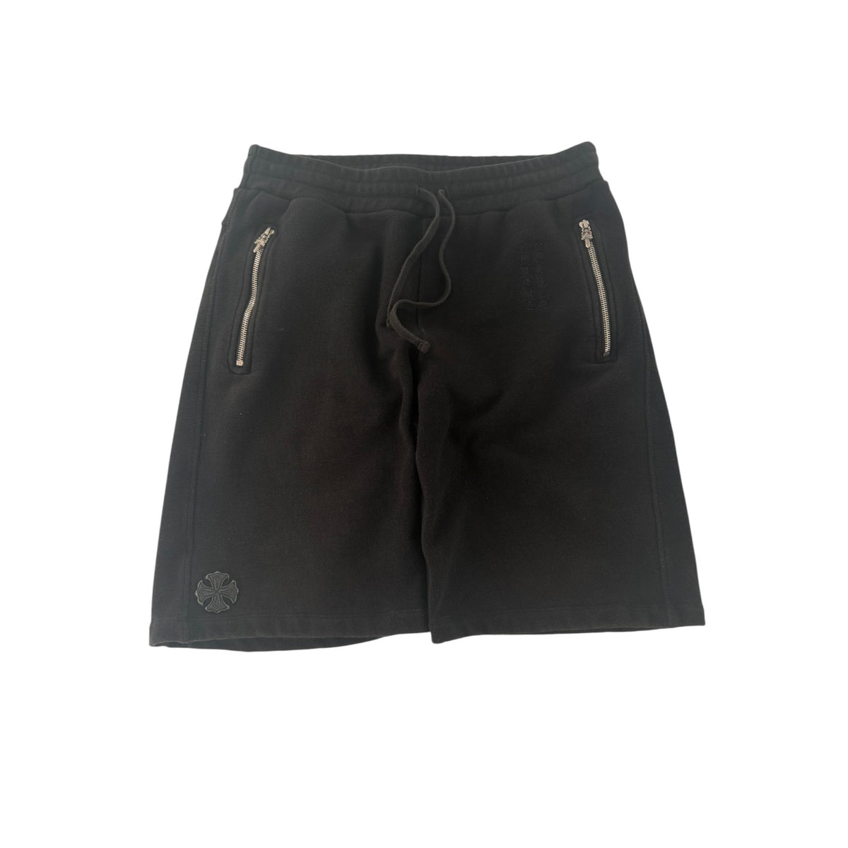 Chrome Hearts Cross Patched Vertical Logo Sweat Shorts Black
