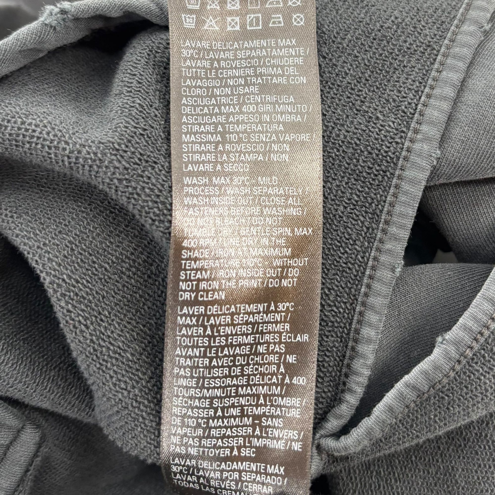 Balenciaga Rip Pocket Zip Up Hoodie