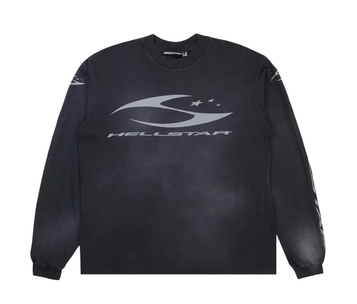 Hellstar Logo Longsleeve Washed Grey