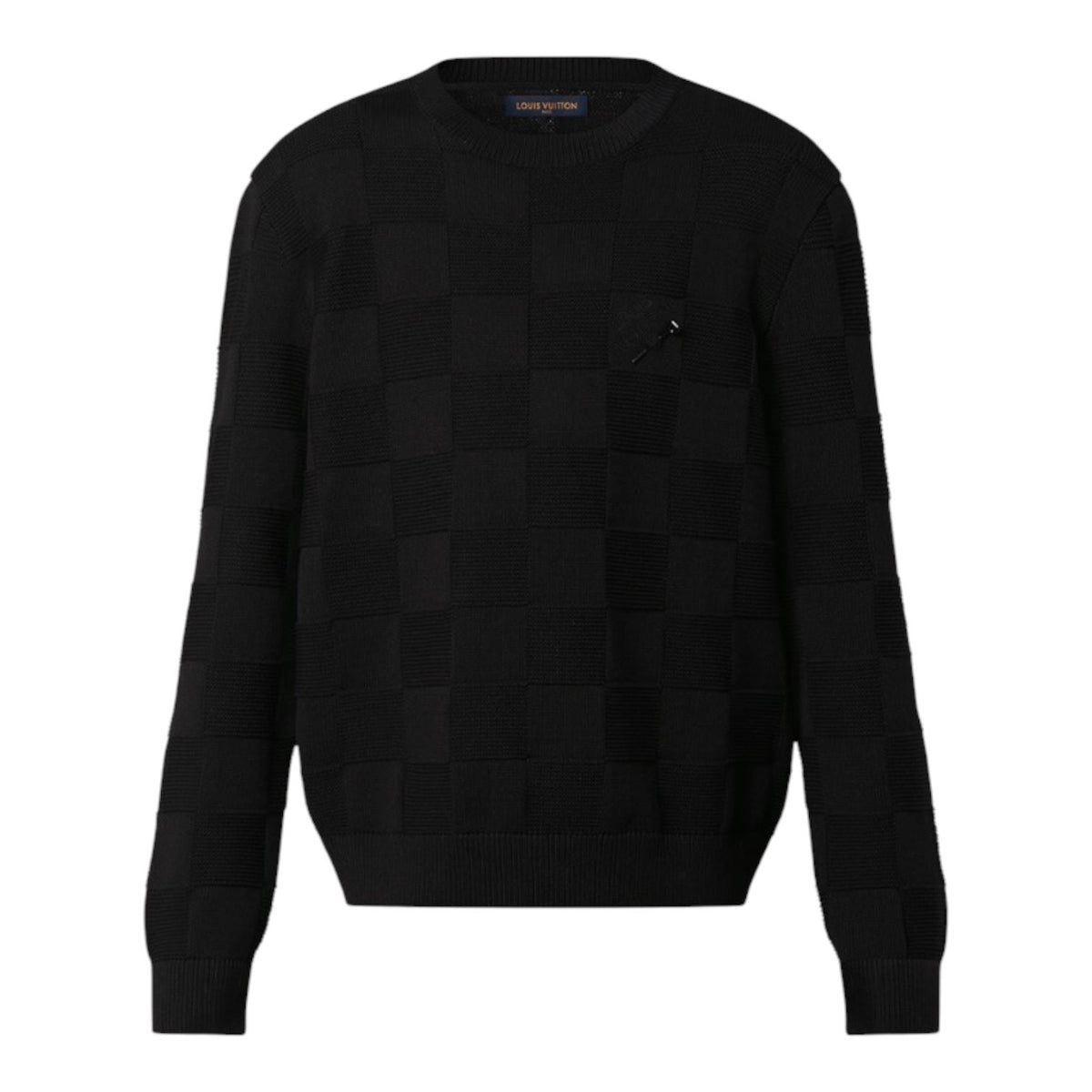 Louis Vuitton Damier Stitch Crewneck Black