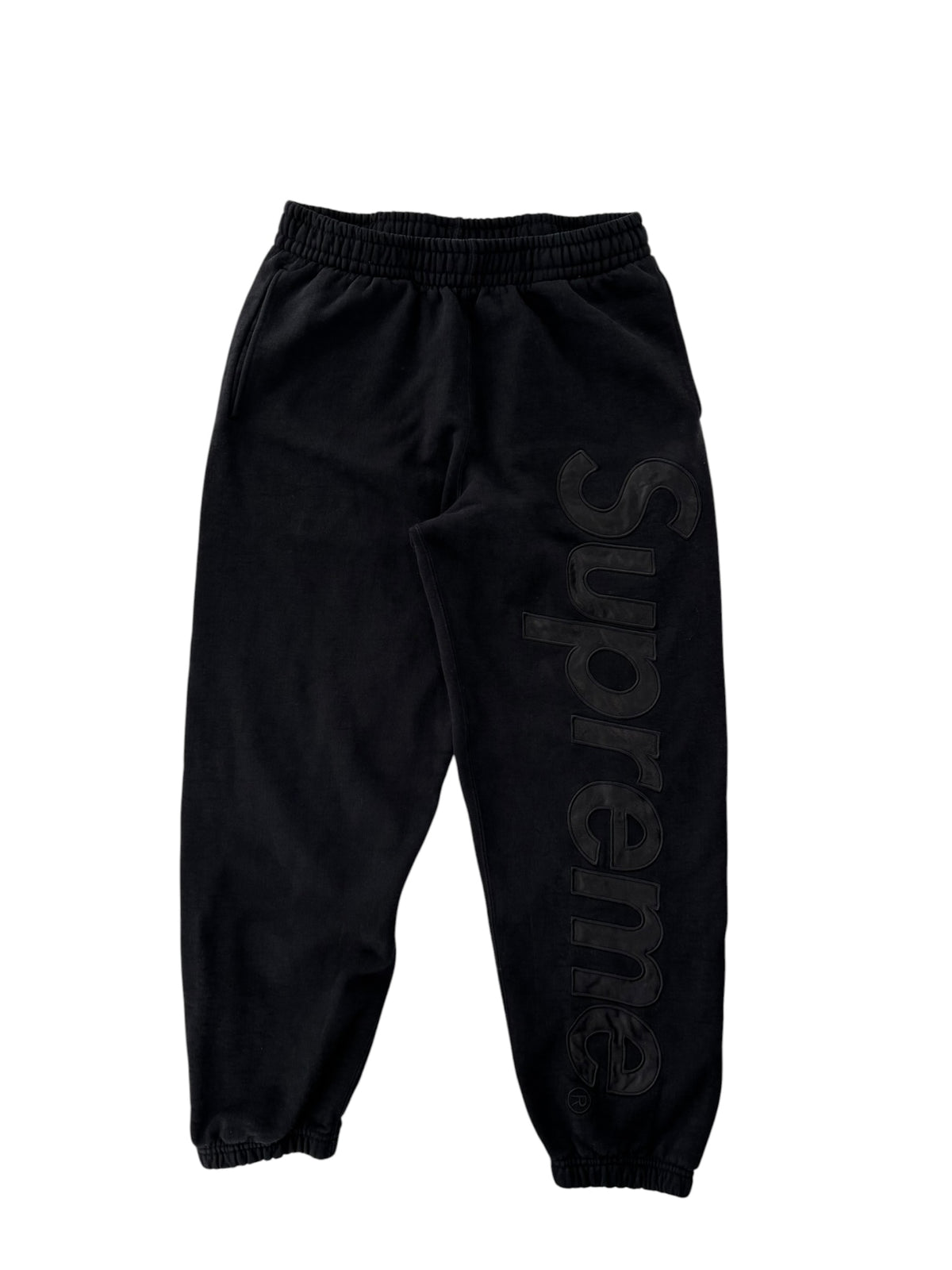 Supreme Satin Appliqué Sweatpant (FW23) Black