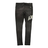 Amiri Varsity Logo Jeans Black