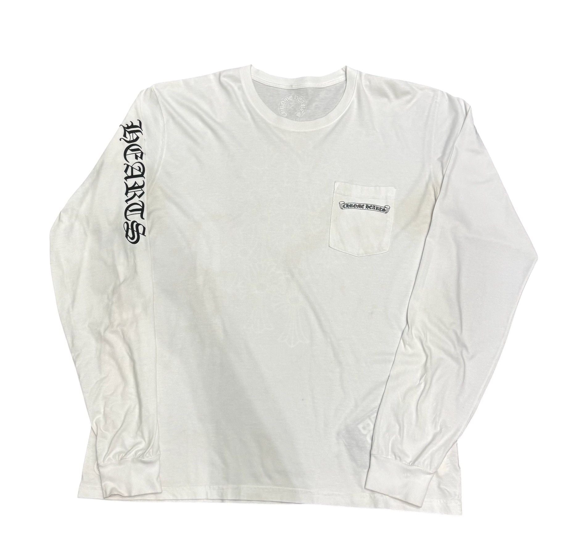 Chrome Hearts Cemetery Cross Pocket Longsleeve Tee - Lightly Worn