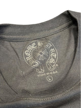Chrome Hearts Horseshoe Floral Long-Sleeve Pocket Tee Black