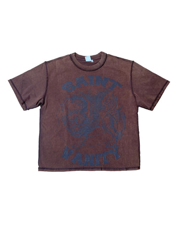 Saint Vanity Inside Out Logo Tee "Brown"