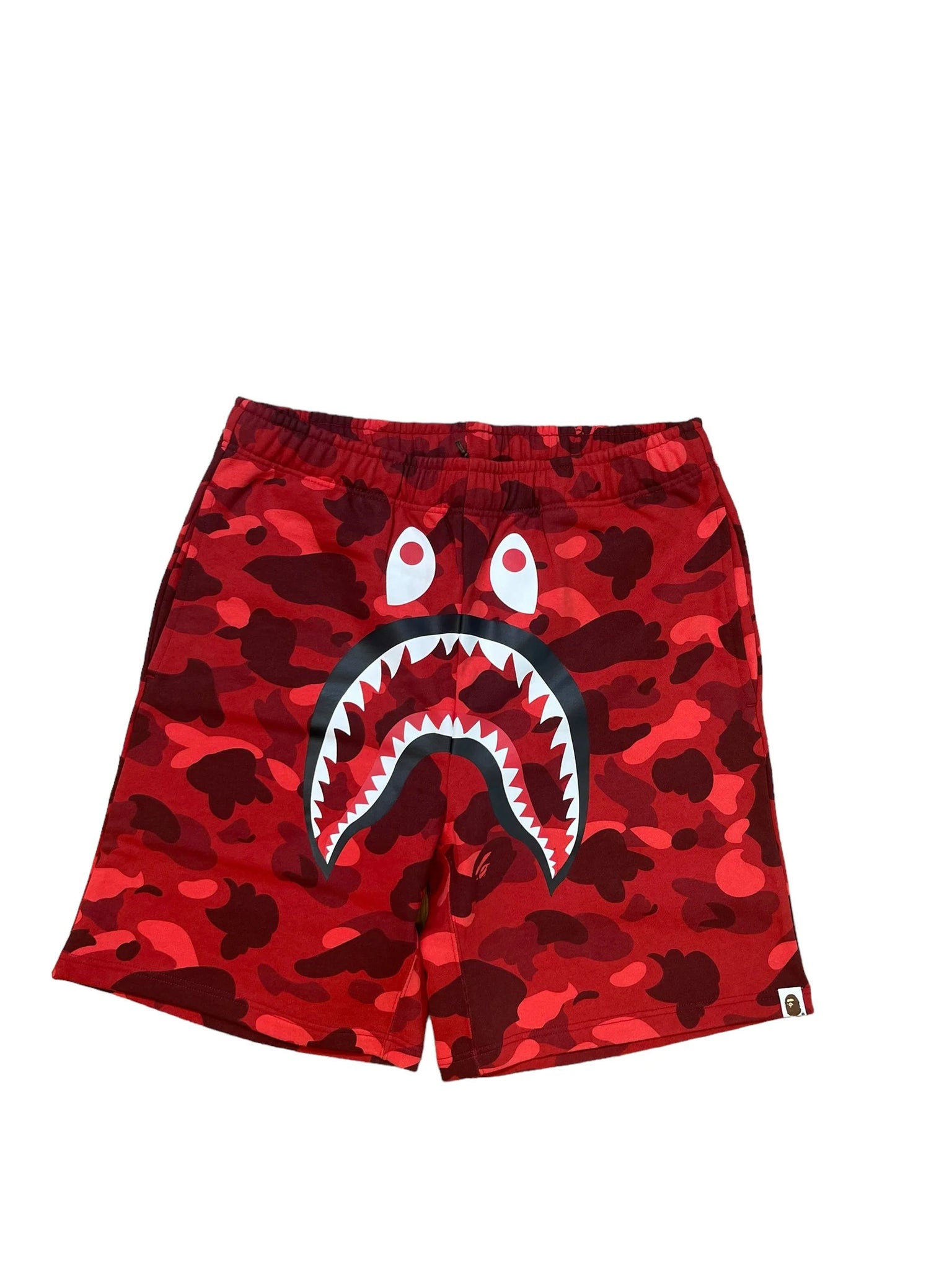 Bape Shark Sweatshorts "Red"