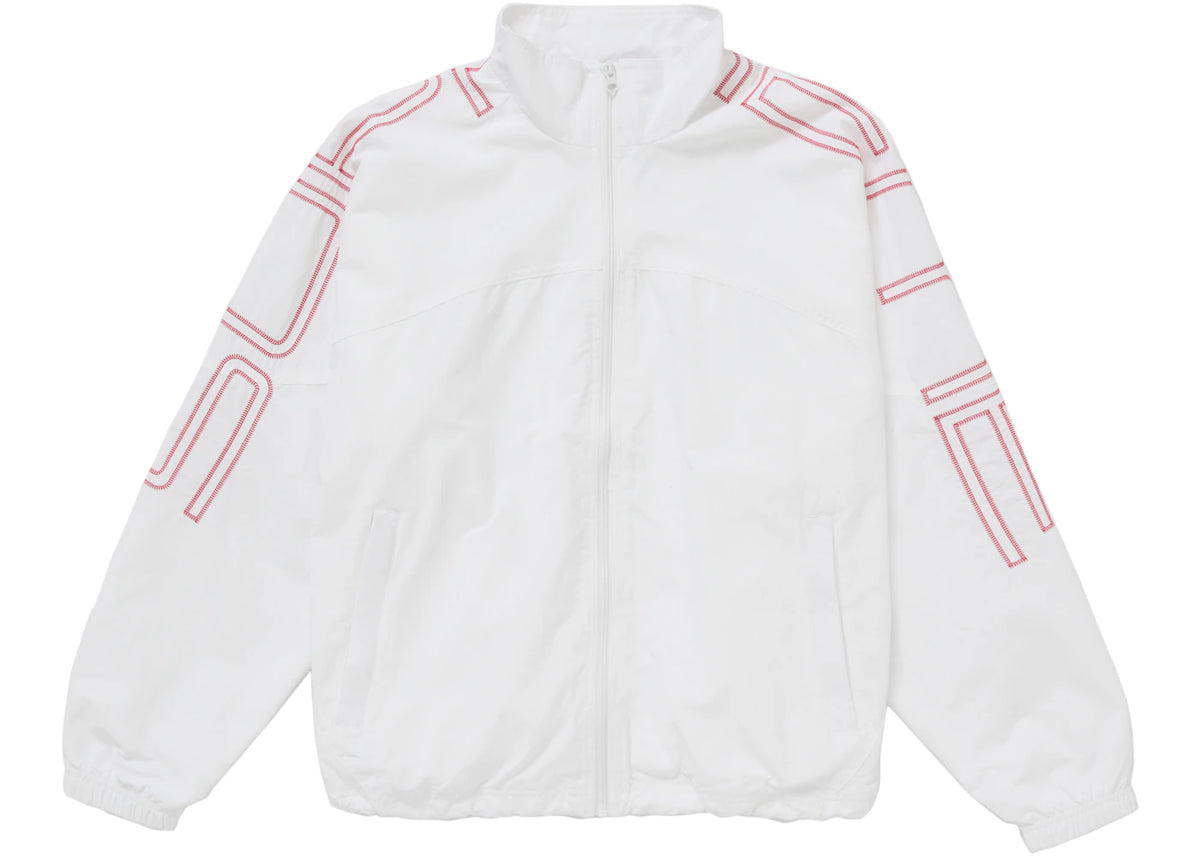 Supreme Spellout Embroidered Track Jacket (SS25) White