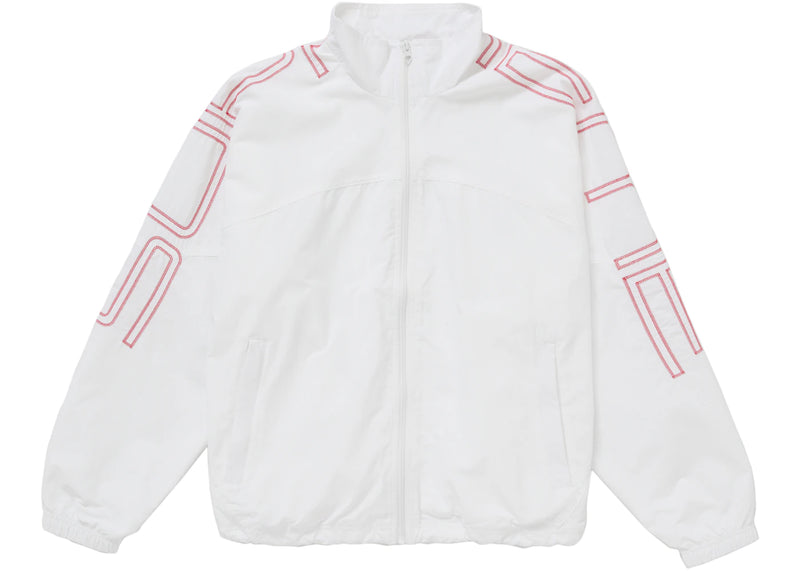 Supreme Spellout Embroidered Track Jacket (SS25) White