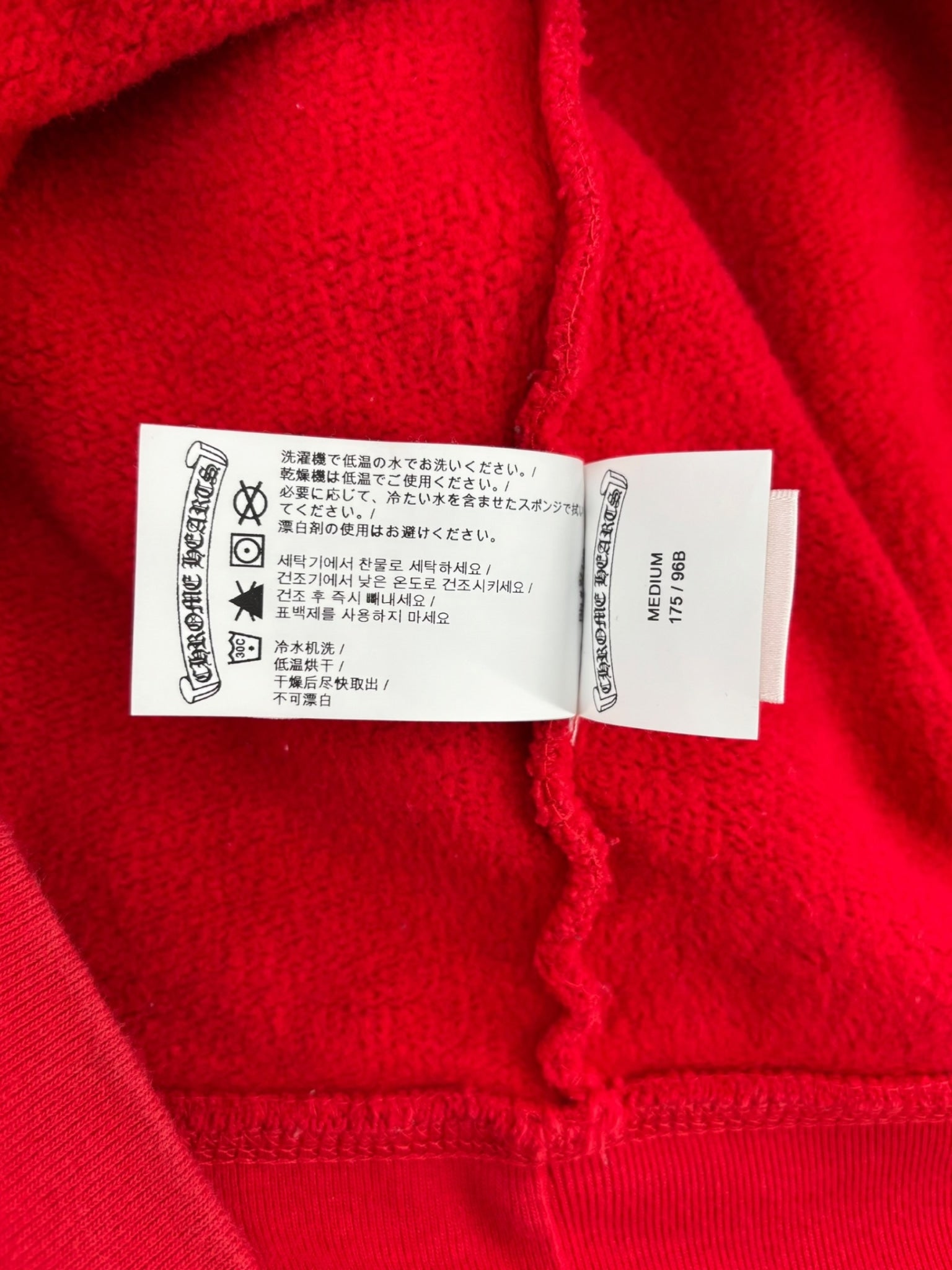 Chrome Hearts Triple Cross Embroidered Hoodie Red