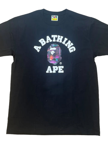 Bape Neon Tokyo College Tee "Black"