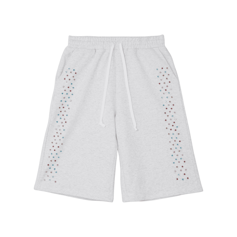 Cactus Valley Crystal Sweat Shorts Grey