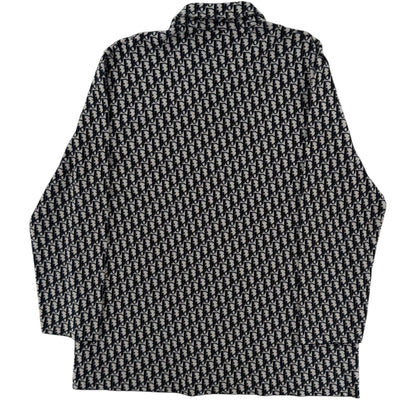 Dior Oblique Monogram Overshirt Jacquard Navy Blue - Lightly Worn