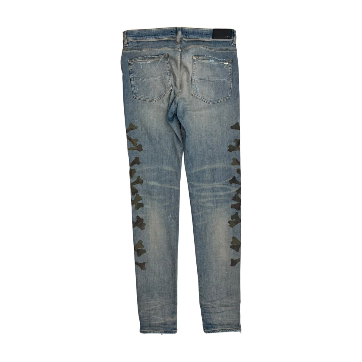AMIRI Camo Bones Denim Jean Clay Indigo
