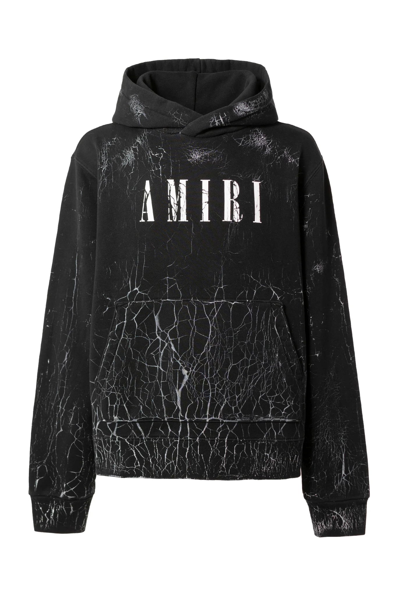 Amiri Hoodie "Cracked Dye Logo Black"